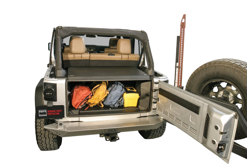 Tuffy Products Deluxe Security Deck Enclosure for 2011-2018 Jeep Wrangler JK - Black