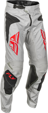 Fly Racing Kinetic Sym Offroad Pants for ATV and Dirt Bike - Size US 32, Light Grey/Red/Black