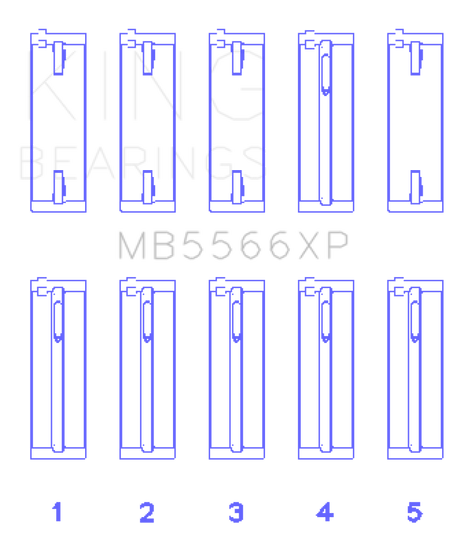 King Engine Bearings Audi A4 1.8L AEB (Size STDX) Performance Main Bearing Set