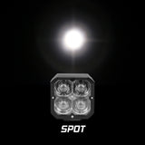 XK GLOW 20W RGB Pod Lights Spot Beam - Universal Fit for Off-Road, SUV, Truck, and Car Applications
