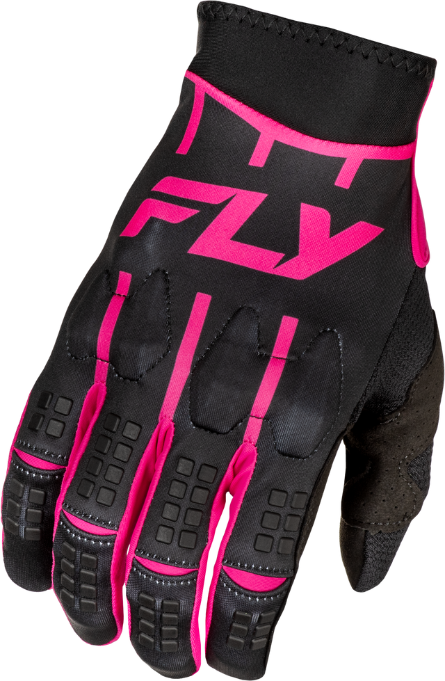 Fly Racing Evolution DST Gloves Black/Pink for Motocross and Off-Road Vehicles
