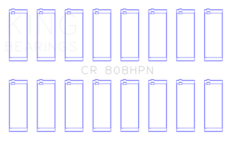 King Engine Bearings Chevrolet BBC 369-502 Gen IV/V/VI (Size Standard) Connecting Rod Bearing Set