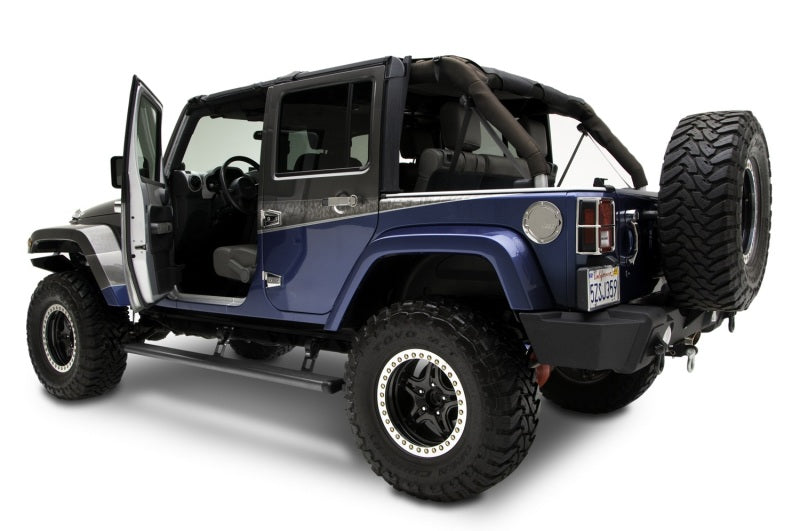 AMP Research PowerStep Automatic Running Board for Jeep Wrangler JK 4-Door (2007-2018) - Black
