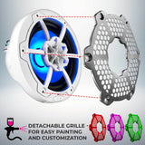 DS18 NXL-M Series Marine & Powersports 6.5-Inch 2-Way Speaker with RGB LED Lighting - White