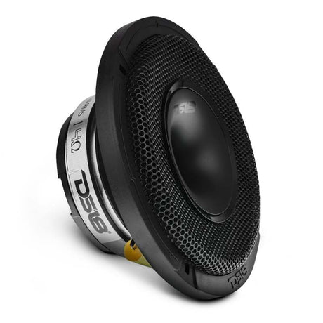DS18 PRO-HY6.4MSL 6.5-inch 150W RMS Mid-Range Loudspeaker with Shallow Grill for Car Audio