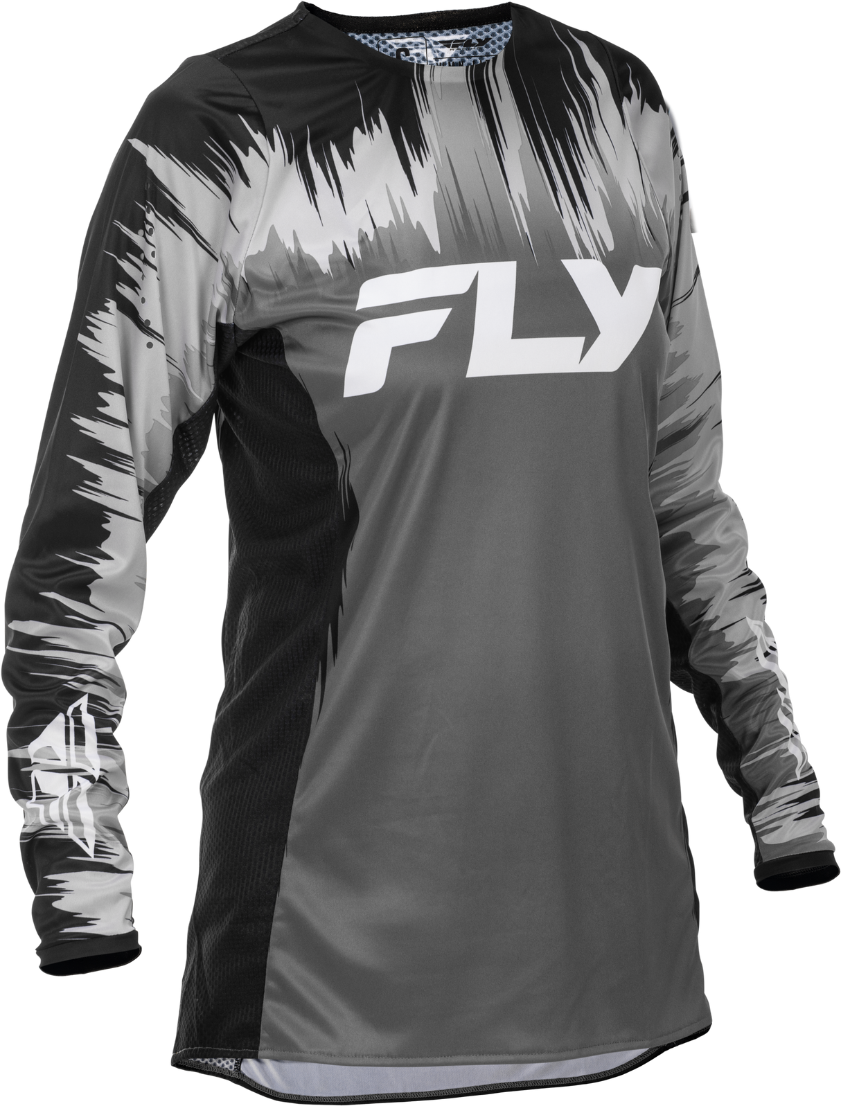 Fly Racing Women's Lite Jersey Black/Grey/White Large for Motocross and Off-Road Vehicles