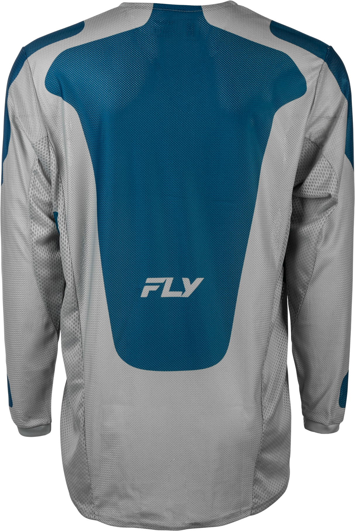 Fly Racing Kinetic Mesh Sym Jersey Grey/Blue - Motorcycle MX ATV Riding Gear for All Off-Road Vehicles