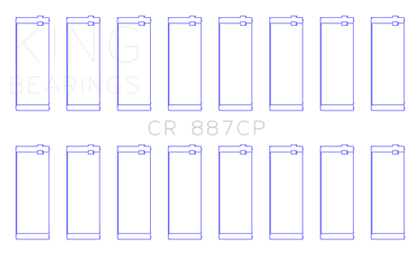 King Engine Bearings 00-03 Ford F-650/F-750 T444E Connecting Rod Bearing Set