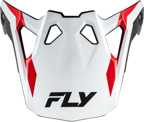 Fly Racing Formula CP Seal Visor White/Black/Red XL - Motorcycle Helmet Accessory