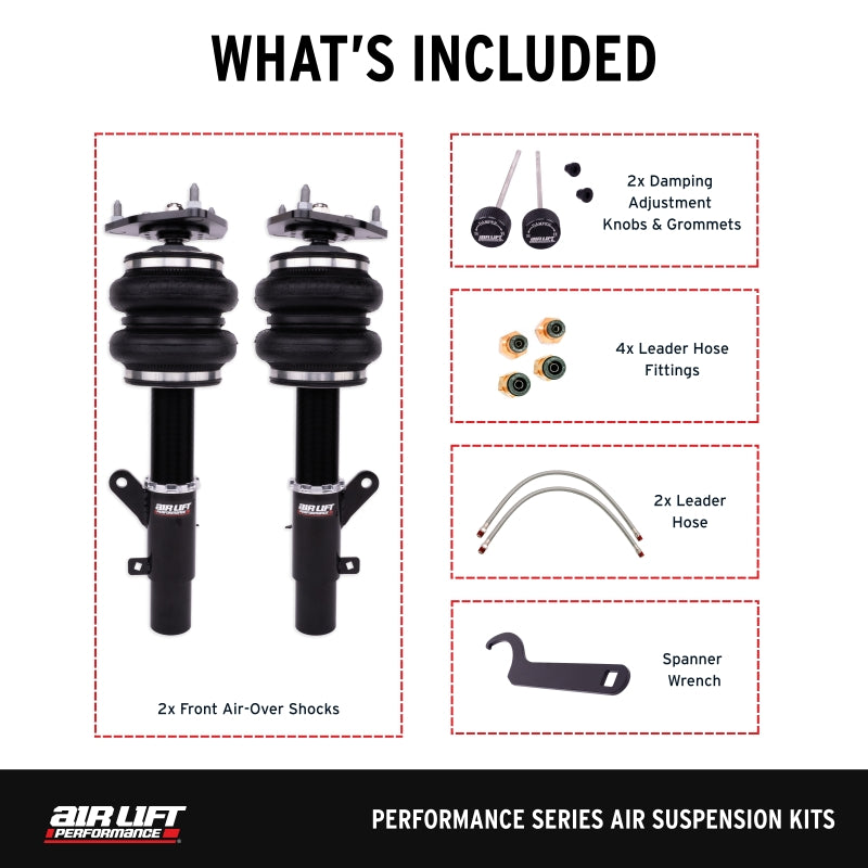 Air Lift Performance Front Air Suspension Kit for 2015-2020 Acura TLX and 2013-2017 Honda Accord, Part PN 76014