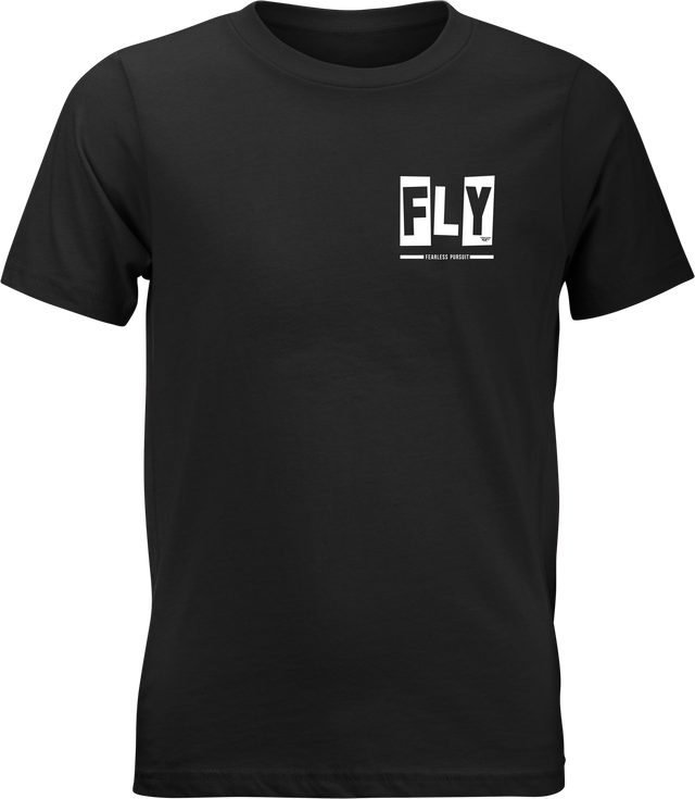 Fly Racing Youth Punk Tee Black with Contoured Crew Neck - Fits Most Youth Motorcycles and Off-Road Vehicles