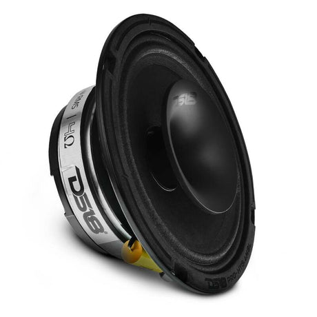 DS18 PRO-HY6.4MSL 6.5-inch 150W RMS Mid-Range Loudspeaker with Shallow Grill for Car Audio
