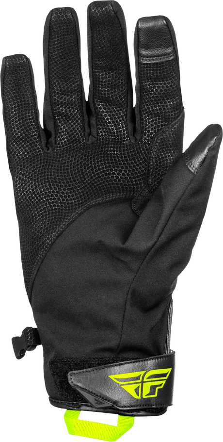 Fly Racing Title Long Gloves Red/Black/Hi Vis for ATV and UTV Riders, Large
