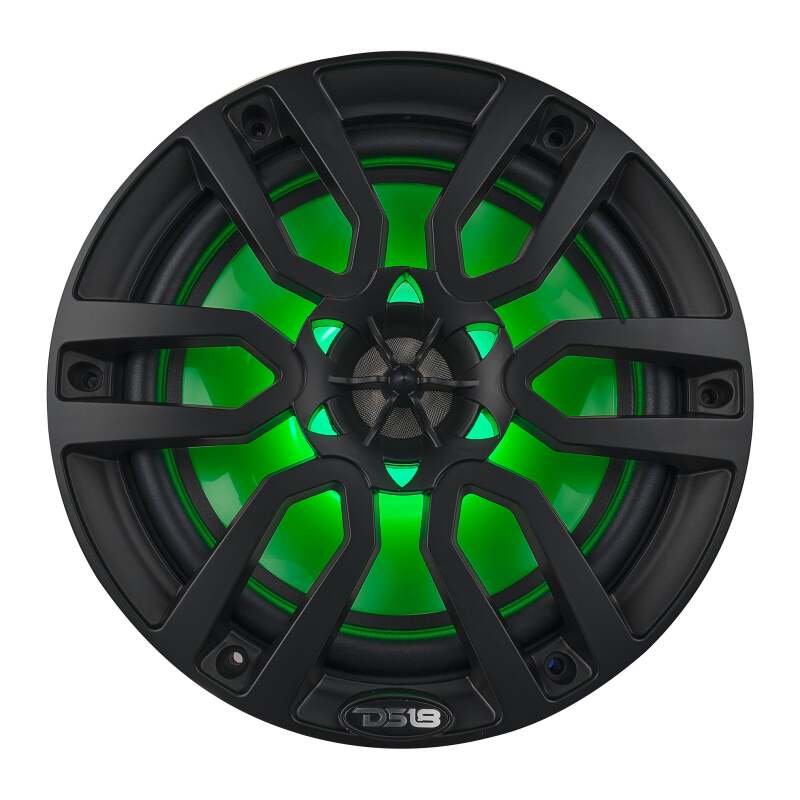 DS18 NXL Series 8-Inch Marine Coaxial Speakers with RGB Lighting – Black, Powersports & Marine Vehicle Fitment