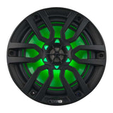 DS18 NXL Series 8-Inch Marine Coaxial Speakers with RGB Lighting – Black, Powersports & Marine Vehicle Fitment