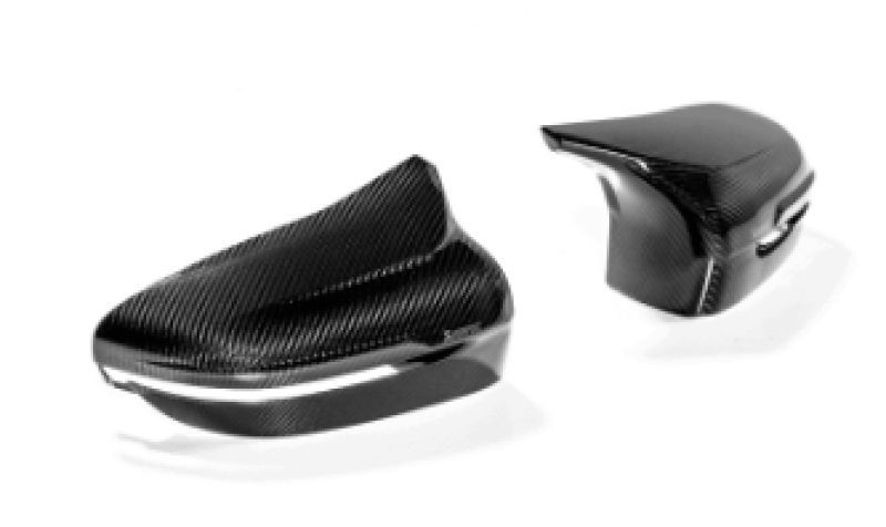 Akrapovic Carbon Fiber Mirror Cap Set for BMW M5 F90 & M8 F91/F92 – High Gloss Finish