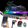 XK GLOW MX-MOTO-PRO Motorcycle LED Underglow Kit – 20 Pieces with RGBW Chasing Lights, Bluetooth & Key Fob Control, Fits Most Cruiser and Sport Bikes
