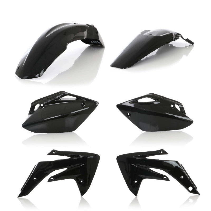 Acerbis Honda CRF150R Plastic Kit 2007+ in Black – Front and Rear Fender, Side Panels, Radiator Scoops