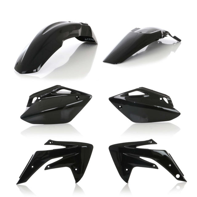 Acerbis Honda CRF150R Plastic Kit 2007+ in Black – Front and Rear Fender, Side Panels, Radiator Scoops