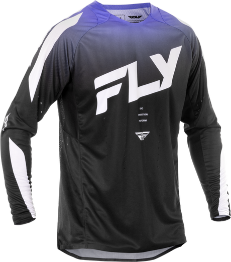 Fly Racing Evolution DST Jersey Black/White/Purple for Mountain Biking and BMX