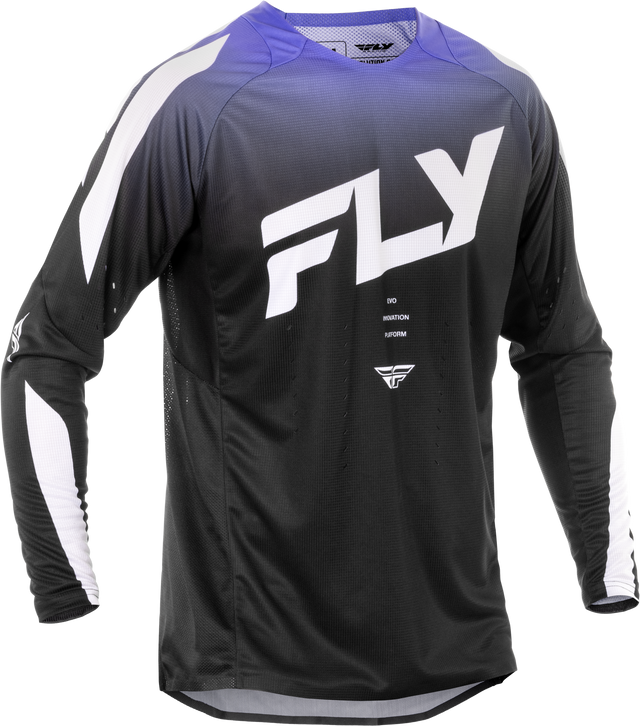 Fly Racing Evolution DST Jersey Black/White/Purple for Mountain Biking and BMX