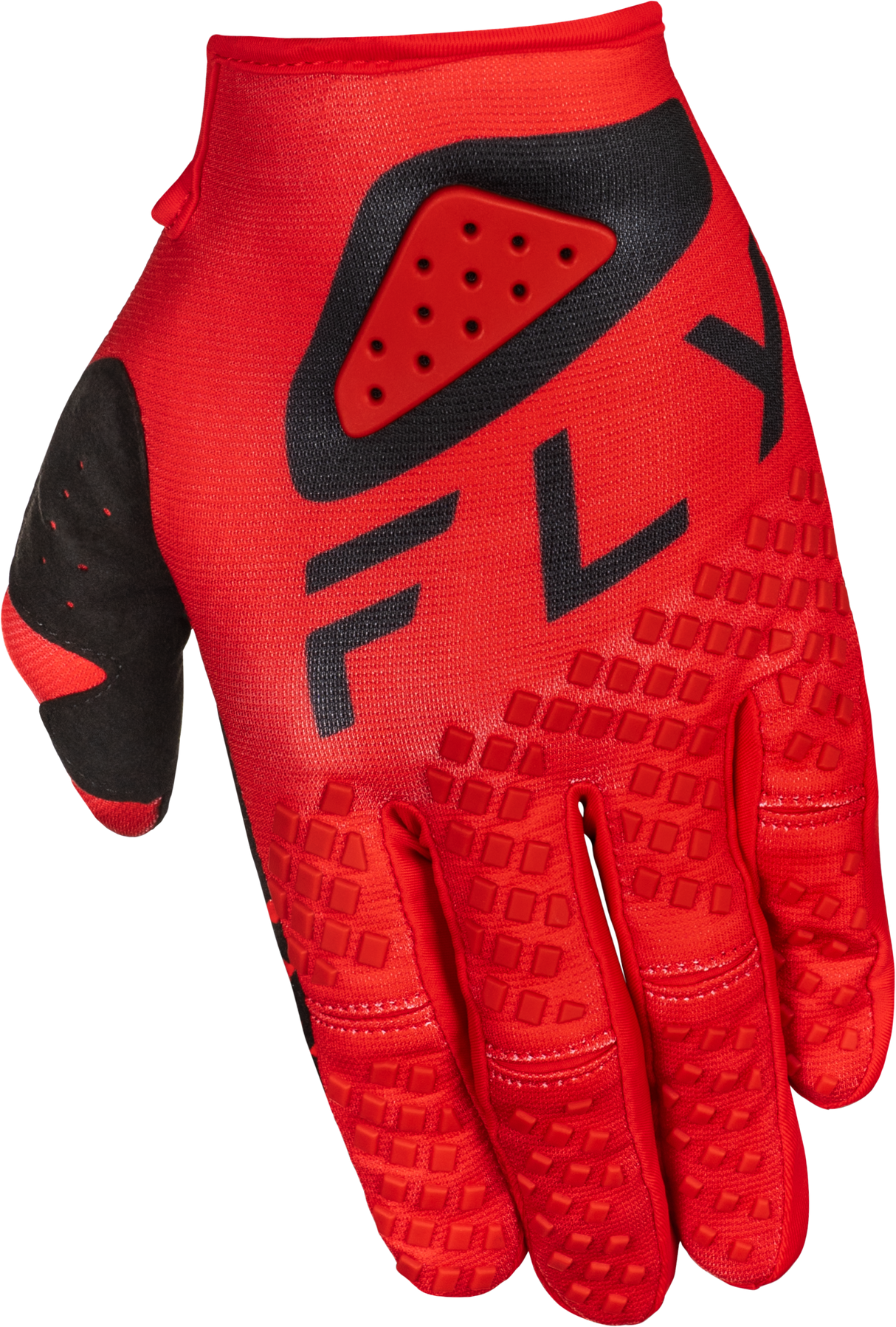 Fly Racing Kinetic Center Gloves Red/Black - Lightweight Race Gloves for Motocross and Off-Road Vehicles