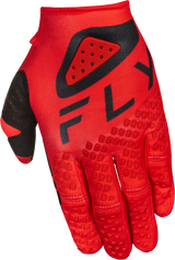 Fly Racing Youth Kinetic Center Gloves Red/Black – Offroad MX Gloves for Youth Large Hands