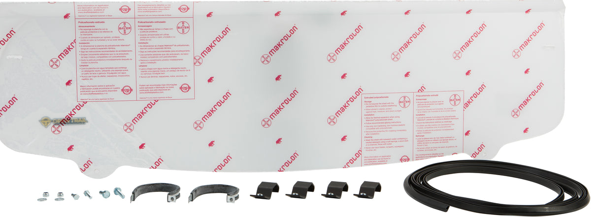 OPEN TRAIL V000021-12200T Half Windshield for Polaris Ranger XP and 570 Models – 11 inch Tall Polycarbonate Protection