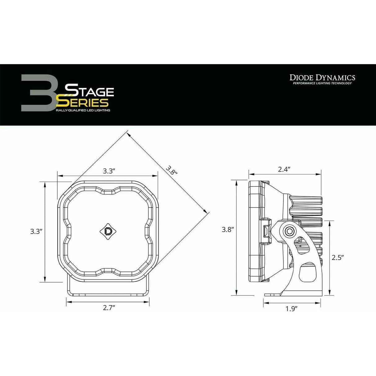 Diode Dynamics Stage Series Sport 3" Pod Lights (Pair)