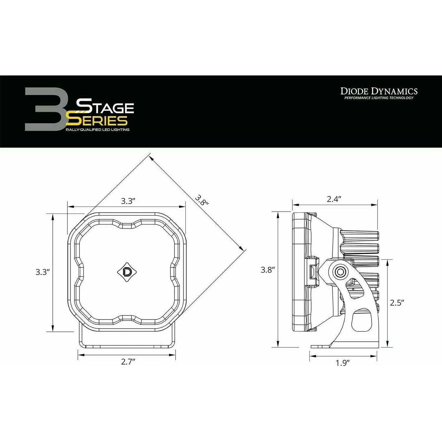 Diode Dynamics Stage Series Sport 3" Pod Lights (Pair)