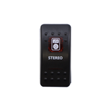 Stereo Rocker Switch (Red) | Moose Utility Division