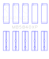 King Engine Bearings Chrysler 300 Srt8 (Size 0.26) pMaxBlack Coated Main Bearing Set
