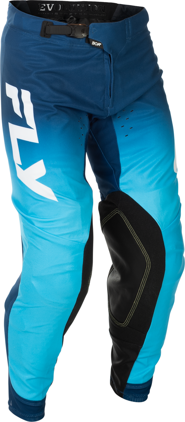 Fly Racing Evolution DST Pants Blue/White Size 28 – Durable Off-Road Motorcycle Pants with Advanced Ventilation and Fit System