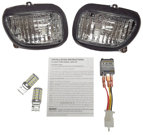 PATHFINDER G18TSK LED Turn Signal Kit with Smoke Lens for Honda Gold Wing F6B and GL1800 Models