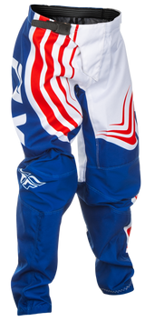 Fly Racing Youth F 16 Pants in California/Nevada Red, White & Blue – Size 22, Motorcycle Riding Gear for Kids