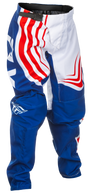 Fly Racing Youth F 16 Pants in California/Nevada Red, White & Blue – Size 22, Motorcycle Riding Gear for Kids