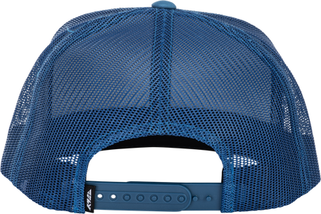 Fly Racing Fly Trucker Hat Blue/Yellow with Adjustable Snapback - One Size Fits Most