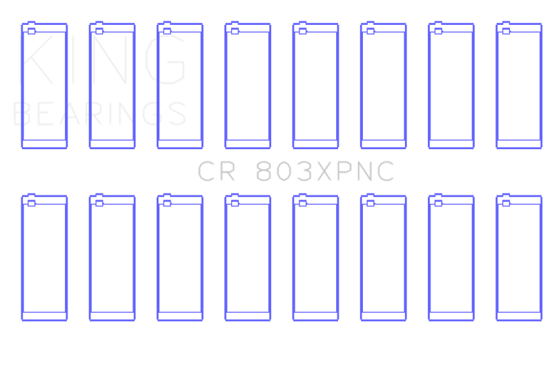 King Engine Bearings Chevrolet SBC 265CI/283CI/327CI (Size STD) Connecting Rod Bearing Set of 8