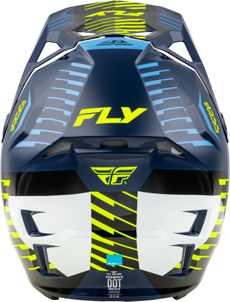 Fly Racing Youth Formula CP Slice Helmet Navy/Hi Vis/White - Size Youth Fit for Off-Road & Motocross
