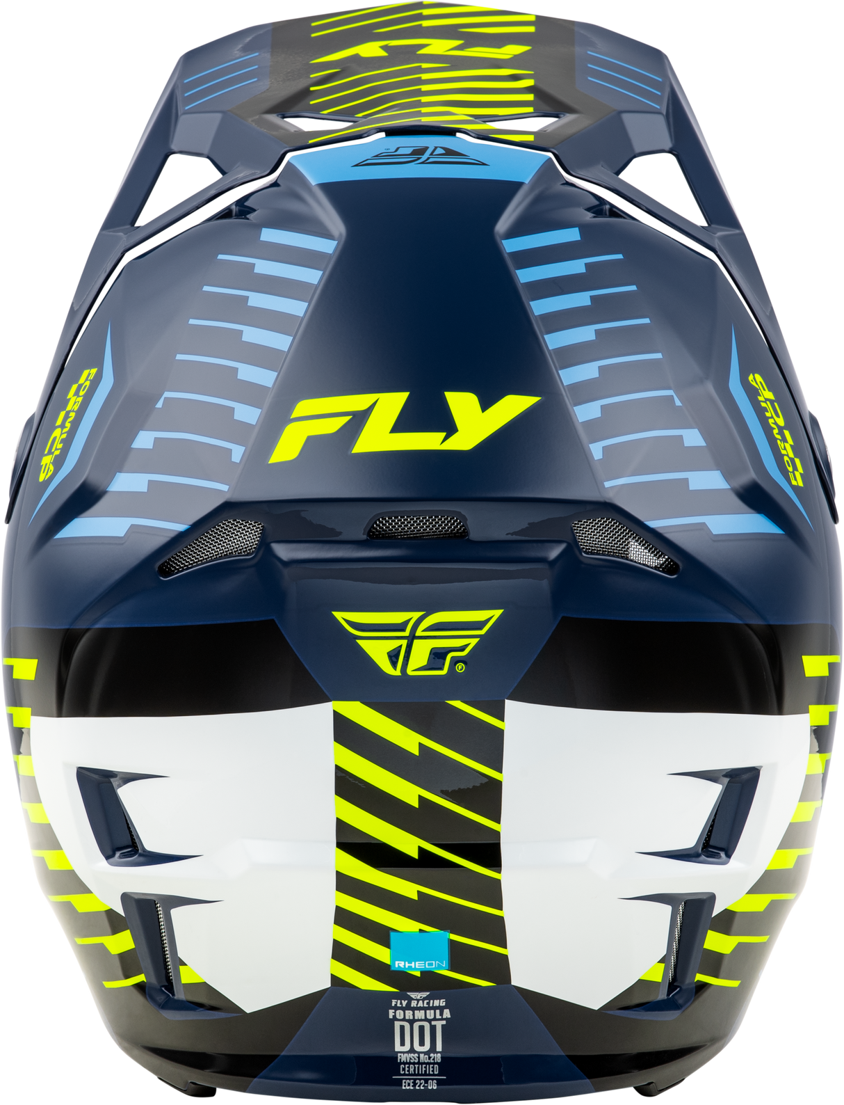 Fly Racing Formula Cp Slice Helmet Navy/Hi Vis/White Small – Lightweight Motorcycle Helmet with Impact Absorption Features