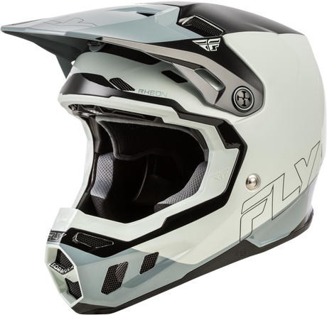 Fly Racing Formula CC Glide Helmet Grey/Light Grey/Black Large – Motorcycle Helmet with Carbon Fiber, Kevlar, and Fiberglass Shell for Superior Impact Protection