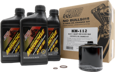 KLOTZ KH-112 Basic HD Rev Max 4 Quart Synthetic Oil Change Kit for Heavy Duty Vehicles
