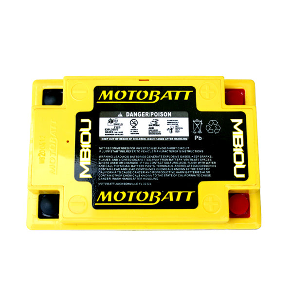 Motobatt MB10U Quadflex Sealed AGM Battery for Motorcycle and Powersports Vehicles