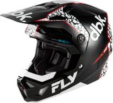 Fly Racing Formula CP Dbk Helmet Black/White/Red for Motorcycle Riders - Sizes MD/LG - Impact-Resistant and Lightweight