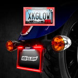 XK GLOW XK034018-B License Plate Frame Light with Turn Signal - Universal Fit for Cars, Trucks, and SUVs