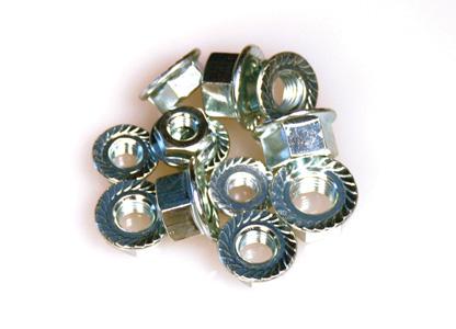 ARP M10 x 1.25 Locking Flange Nut Kit - 10 Pack for Automotive Applications