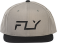 Fly Racing Fly Flow Hat Grey with Adjustable Snapback Closure - Perfect for Off-Road and Motocross Enthusiasts