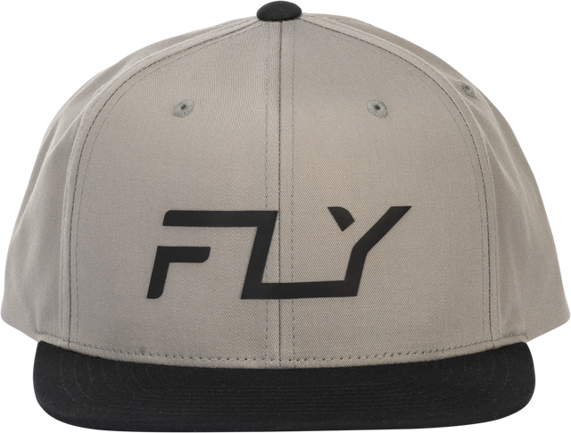 Fly Racing Fly Flow Hat Grey with Adjustable Snapback Closure - Perfect for Off-Road and Motocross Enthusiasts