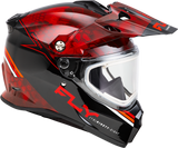 Fly Racing Trekker CW Conceal Helmet with Electric Shield - Large, Red/Black for ATV, Motorcycle, and Off-Road Vehicles