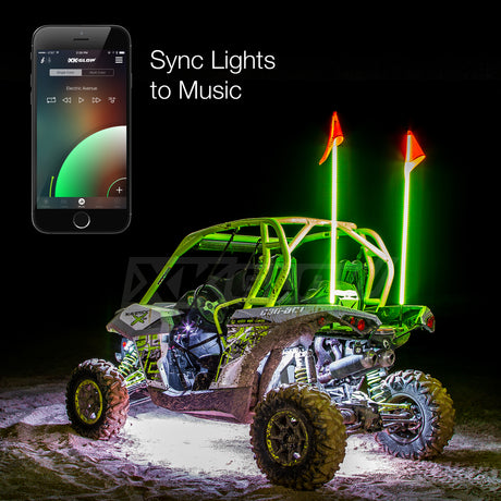 XK GLOW XK-CHROME-KIT Universal Bluetooth LED Light Kit for Cars and Trucks